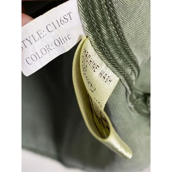 Ryan Michael Men Silk Blend Green Button Up Shirt Size Large Long Sleeve Western - Picture 15 of 16